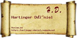 Hartinger Dániel névjegykártya